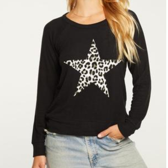 Chaser AUDRA Leopard Star Short Sleeve Graphic Tee - Picture 6 of 6